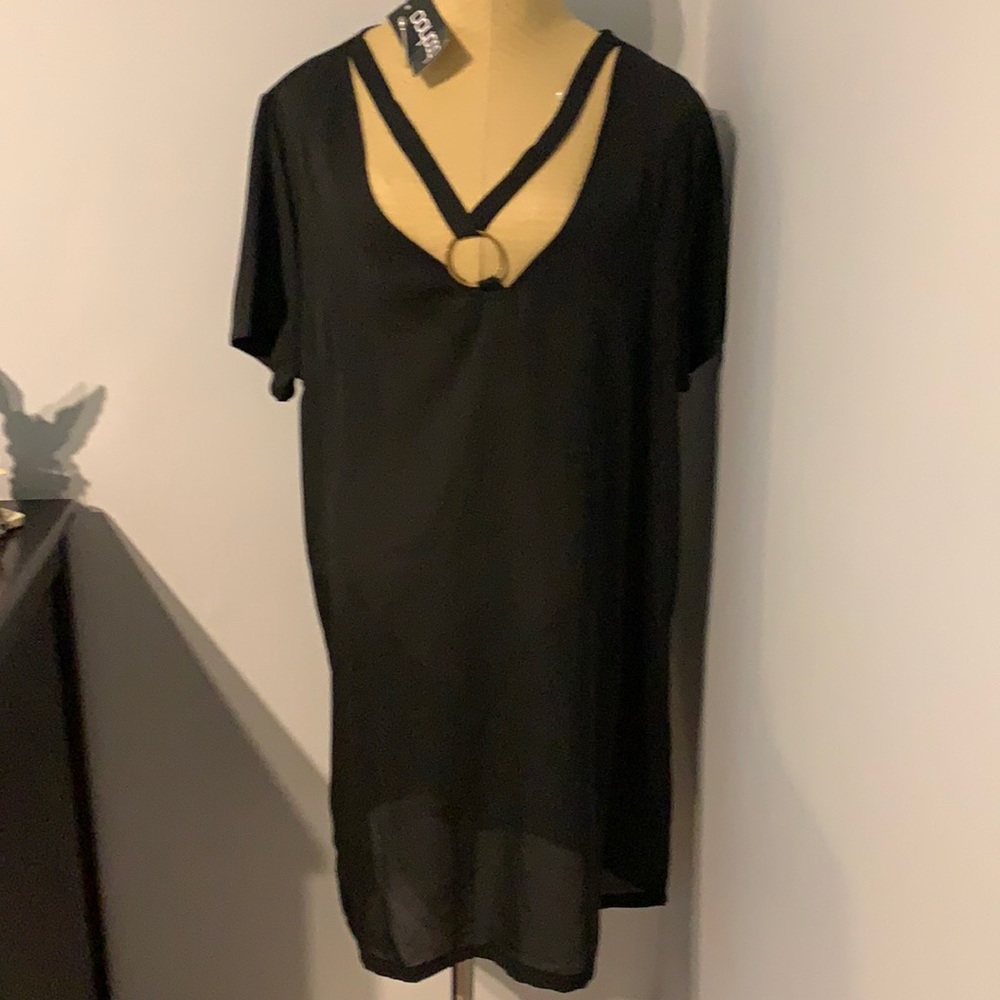 Black sheer dress/cover up